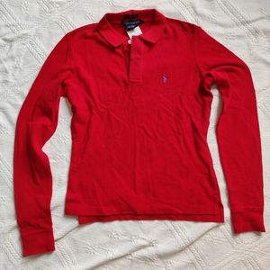 Red Ralph Lauren polo shirt